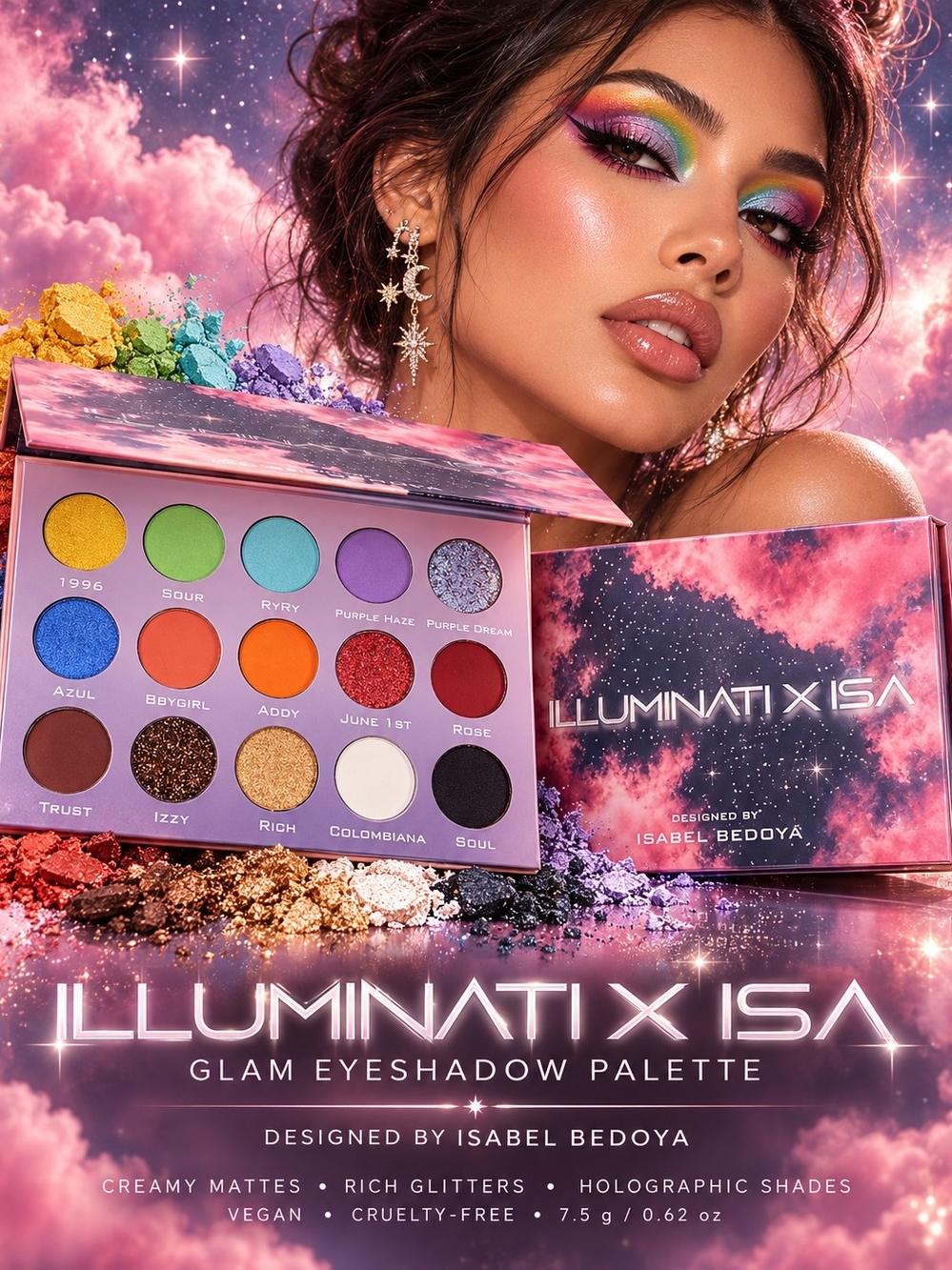 Illuminati X ISA Glam Eyeshadow Palette By Isabel Bedoya